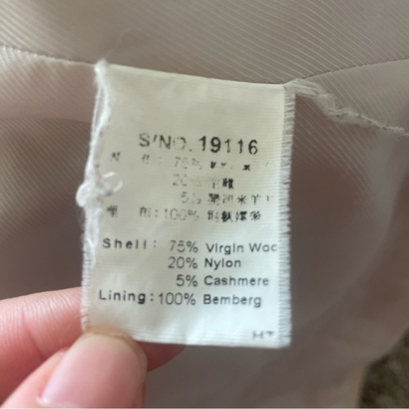 SingleNoble Tan Pea Coat (Wool and Cashmere blend) - Picture 8 of 8